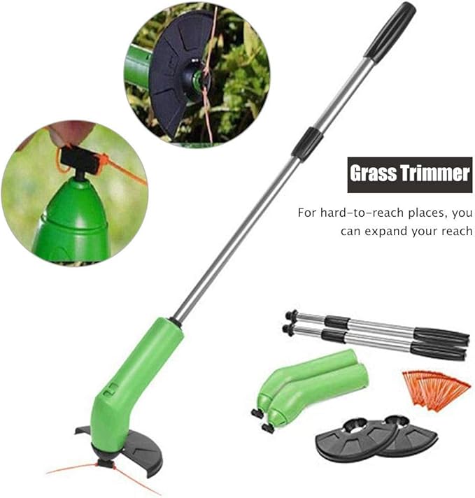 Household Small Weed Trimmer, Lawn Mower, Portable Grass Trimmer Handheld, Cordless String Trimmer Edger, Telescopic Grass Trimming Tool, Use for Home Garden Lawn