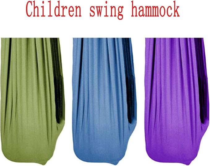 Indoor and Outdoor Adjustable Children's Hammock Sensory Therapy Swing for Kids Or Adults Stable Elastic Wrap Seat Swing Garden (Color : Purple, Size : 150 x 280 cm)