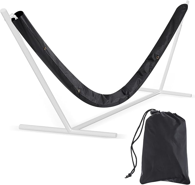 Extra Long Waterproof Hammock Sleeve Protector 16 ft Lightweight and Compact Camping Hammock Storage and Cover, Black (Cover Only)