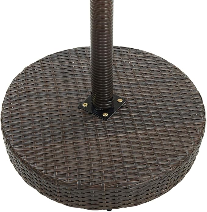 5 Piece Patio Bar Set with Cushions Poly Rattan Brown, Outdoor Patio Sectional, Outdoor Sofa Set, Furniture Conversation Sets, Outdoor Porch Furniture for Balcony, Yard