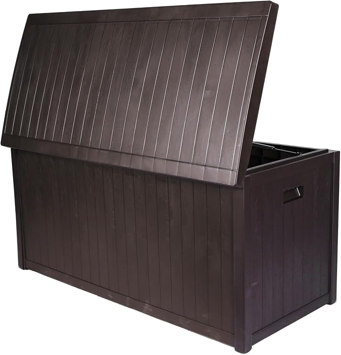 Large Outside Storage Box Container Lockable Deck Storage Box Waterproof for Furniture Outdoor Cushions Garden Pool Tools
