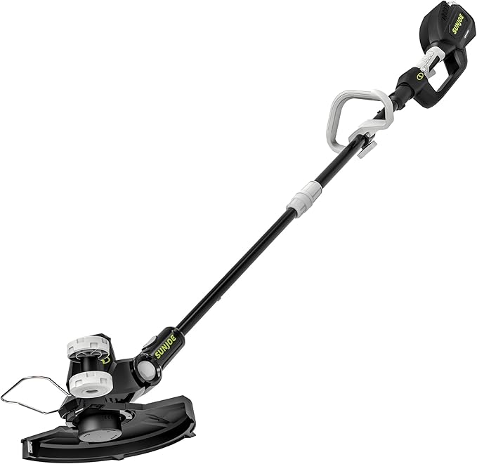 Sun Joe Cordless Multi-Angle Head Dual Line Electric String Trimmer for Lawn, Yard and Gardening Care w/Auto-Feed Spool, Battery & Charger, Heavy-Duty, 24V-ST14-CT