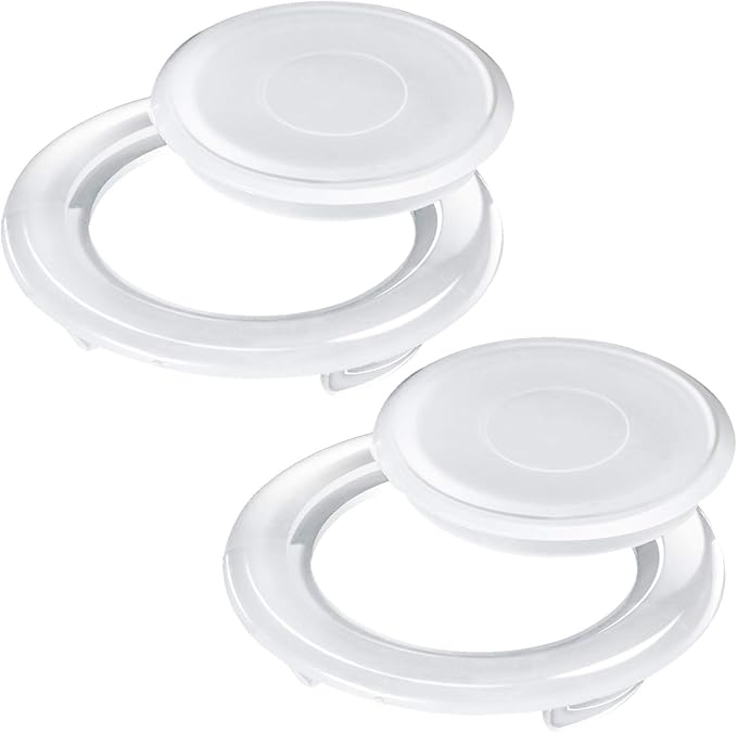 Bememo 2 Sets 2 Inch Patio Table Umbrella Hole Ring Plug and Cap Set Parasol Hole Cover Insert Umbrella Thicker Ring Plug and Cap Replacement Parts Standard Table for Outdoor Patio Garden Yard(Translucent)