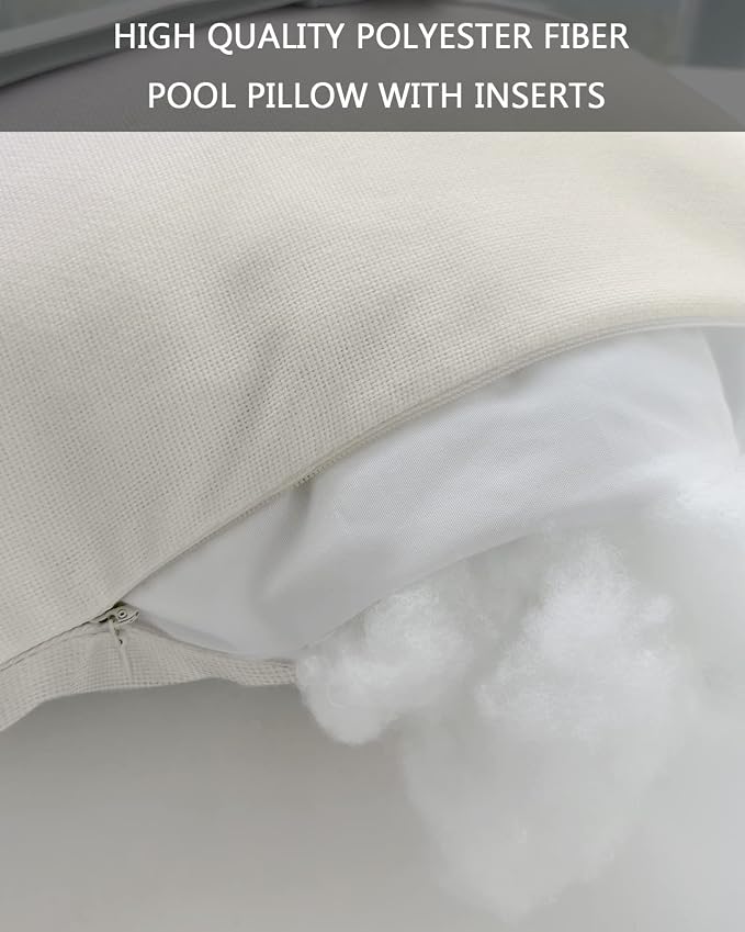 Outdoor Pillows Covers with Inserts Romantic Purple White Gradient Waterproof Recliner Pillow with Adjustable Strap Throw Pillows for Patio Furniture Pool Lounge Chair, 11x16 inch, 1PCS
