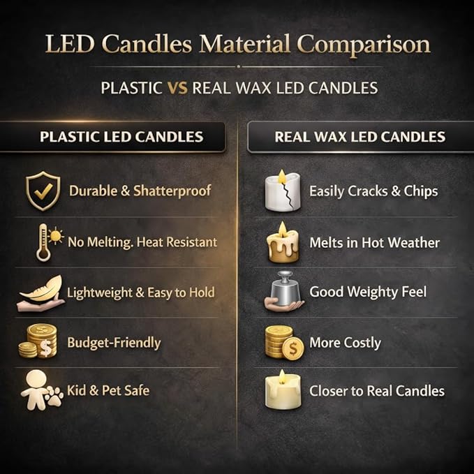 smtyle Vintage Flickering Ivory Plastic Flameless Candles 3 x 3 Inch LED Battery Operated with Remote & Timer, Set of 2 – Neutral Rustic Farmhouse Decor Candles Sandstone Texture Beige