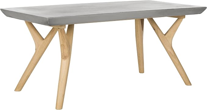 SAFAVIEH Outdoor Collection Pacey Dark Grey Indoor/Outdoor Modern Concrete 16.54" Coffee Table