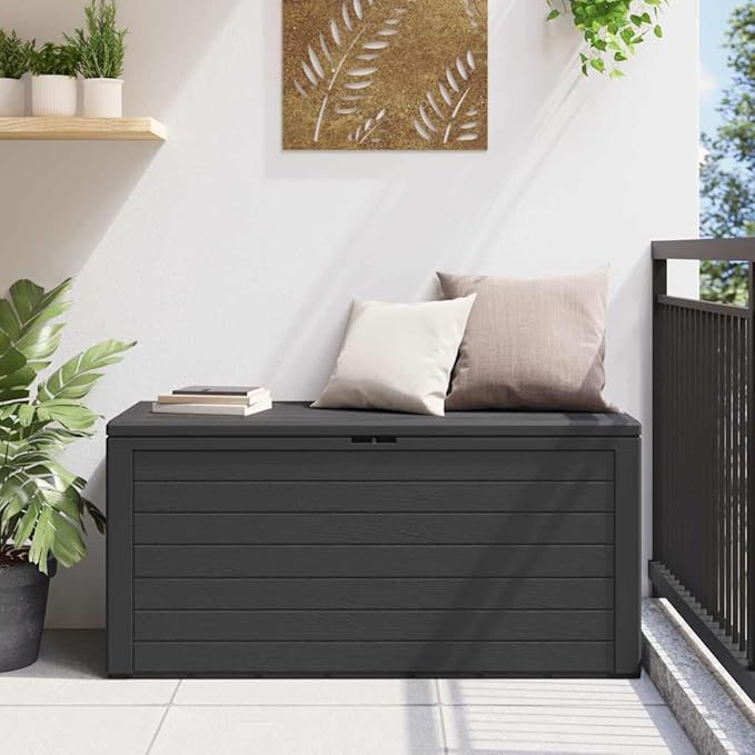 Large Capacity Storage Box for Outdoor Gear Organization, Durable Weatherproof Polypropylene Storage Container for Patio, Outdoor Box for Garden Cushions and Tools, Durable