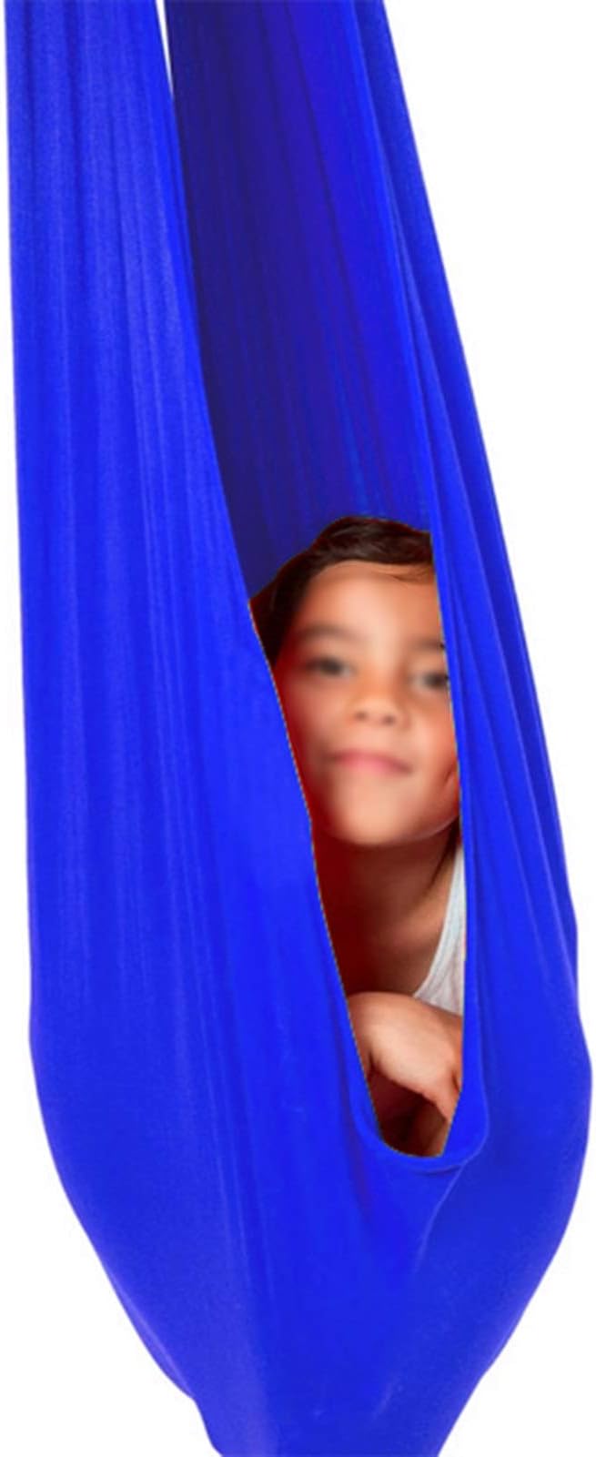 Kids Adult Hammock Outdoor Indoor Cuddle Up to Sensory Swing with Special Needs Autism ADHD ADD Therapy Up to 440lb/200kg (Color : Blue, Size : 150 x 280 cm)