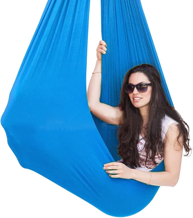 Sensory Swing for Adults Therapy Swing for Kids Indoor Outdoor Calming Snuggle Hammock Durable Fabric Swing for Autism ADHD Aspergers and Sensory Integration