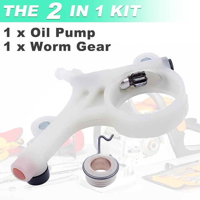 Adefol Oil Pump Oiler Worm Gear Kit for Stihl MS271 MS271C MS291 MS291C Chainsaw Replacement Parts Replace 1141 640 3203