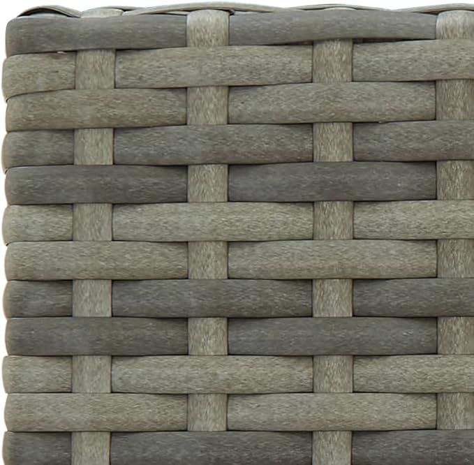 3 Piece Patio Bar Set, Bistro Set Patio Conversation Set Porch Furniture Set Front Porch Furniture for Piazza Garden Negotiation Area Poolside with Armrest Poly Rattan Gray