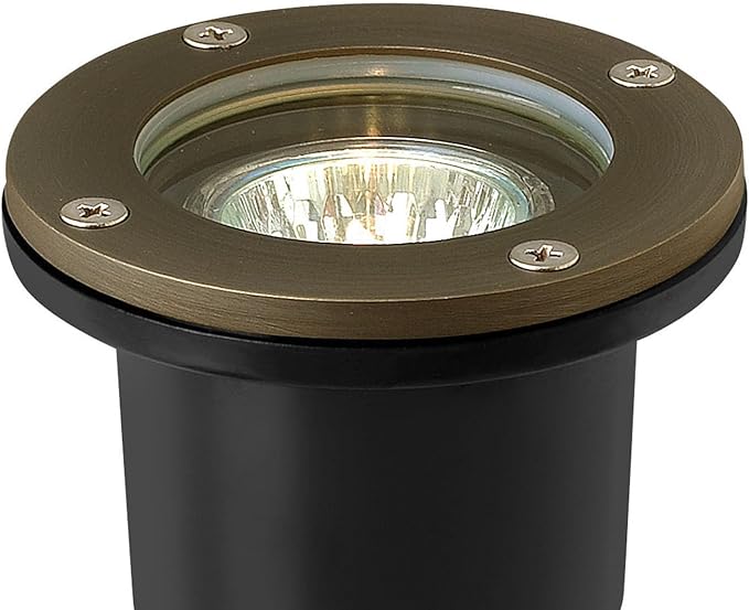 Hinkley Hardy Island 16701MZ Flat Top LED Well Light - Includes Wiring Kit & Anti-Corrosion PVC Burial Sleeve - Matte Bronze