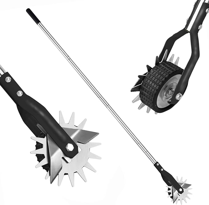YEELOR Wheel Rotary Edger, Adjustable Length Lawn Edger, Stainless Steel Lawn Tool, Lawn Tool for Manual Edger, Sidewalks, Gardens, Driveways and Flower Bed Edging