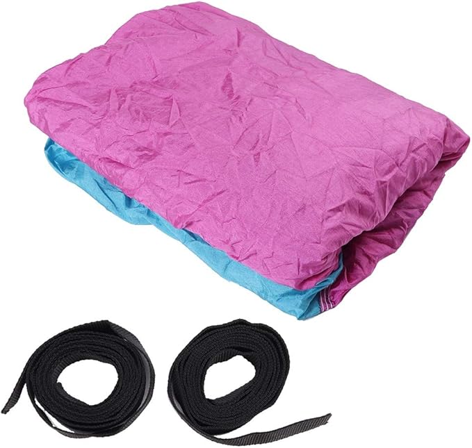 Portable Double Camping Hammock with Tree Straps, Lightweight Nylon Taffeta 280x170cm - Breathable Relaxation, 300kg Load Capacity for Outdoor Travel & Picnic