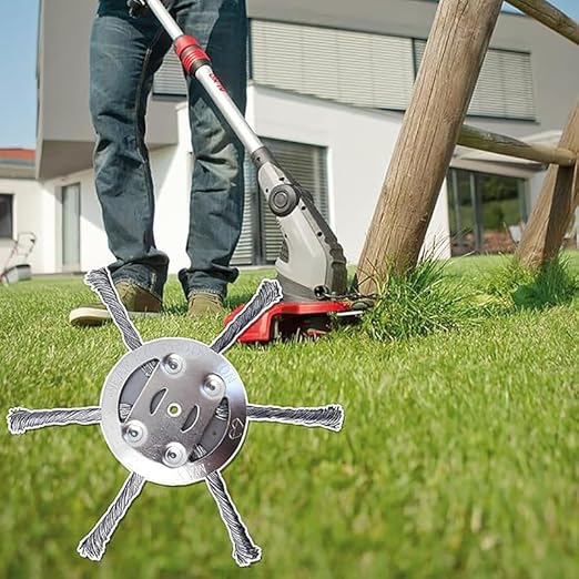 Professional Weed Brush for Brush Cutter |Weed Brush for Brush Cutter Lawn Trimmer, Steel Wire Round Brush Garden Accessories, Steel Wire Grass Trimmer Head