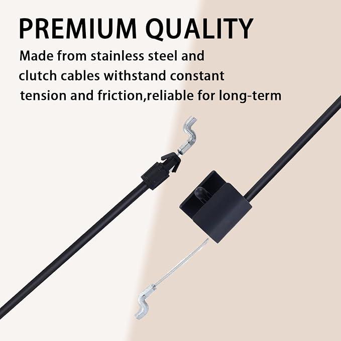 158152 582991501 Lawn Mower Throttle Cable Compatible with Husqvarna Poulan Pro AYP Craftsman Weed Eater Walk-Behind Lawn Mower, 582991501 532158152 Engine Zone Control Cable Replacement