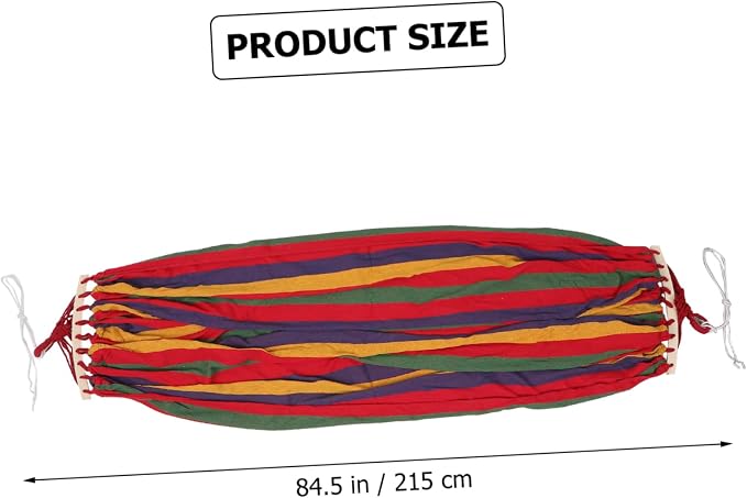 LIOOBO 150kg Portable Rollover Canvas Hammock for Camping Hiking Travel Garden Beach