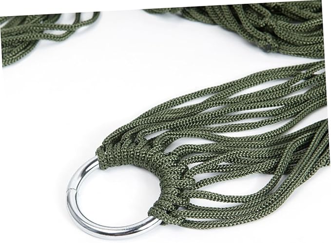 LIOOBO 2pcs Portable Nylon Hammock Sleeping Swing Bed for Outdoor Leisure Army Green Durable Breathable for Camping Hiking and Relaxing Pool Lake