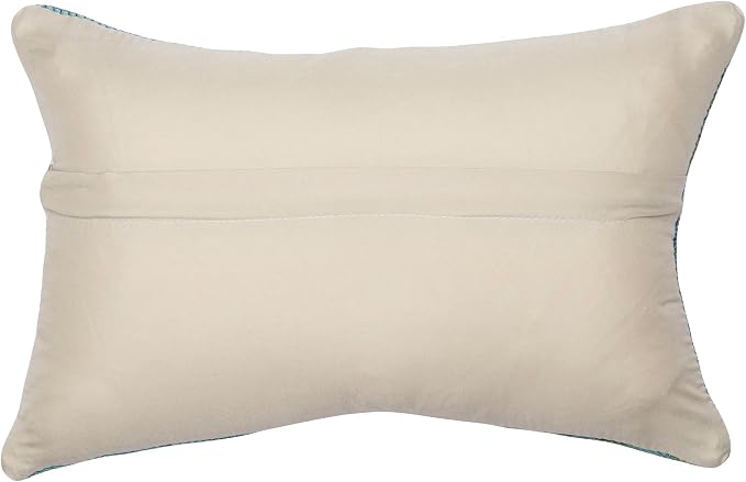 Liora Manne MARINA Indoor/Outdoor Power Loomed Easy Care Pillow - Traditional Graphic Botanical Floral Accent (Secret Garden Black) (12" x 18")