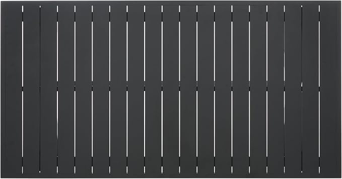 SAFAVIEH Outdoor Collection Core Black Slatted Top Dining Table