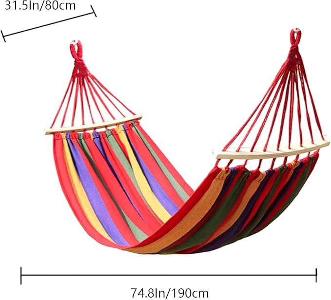 Camping Portable Hanging Hammock Indoor Home Bedroom Hammock Lazy Chair Travel Outdoor Swing Chair Thick Canvas Bed Hammocks Blue01