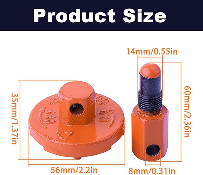 Universal Piston Stop Chainsaw Clutch Removal Tool For Husqvarna Rancher 340 345 346 350 351 353 445 450 455 460 502 54 2 Cycle Chainsaw Clutch Tool（red)