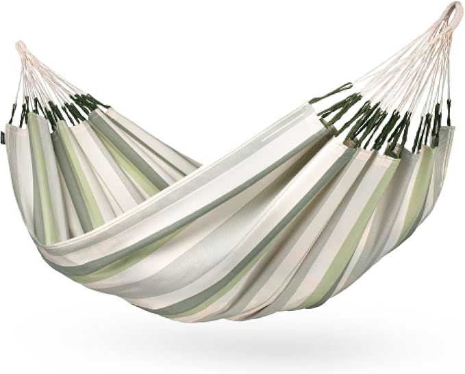 LA SIESTA Brisa Classic Hammock, Handmade, Weather-Resistant, Tear-Resistant Hammock for Indoor & Outdoor Relaxation, Size-Double - Cedar
