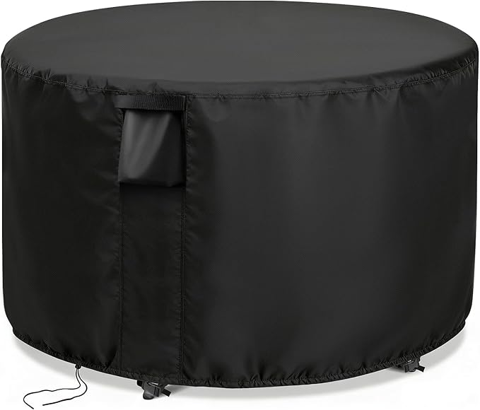 Patio Furniture Covers Round, 36 Inch Outdoor Round Dinner Table Cover Waterproof, Rounds Patio Coffee Table Cover for All Weather Resistant - 36 x 28 Inch
