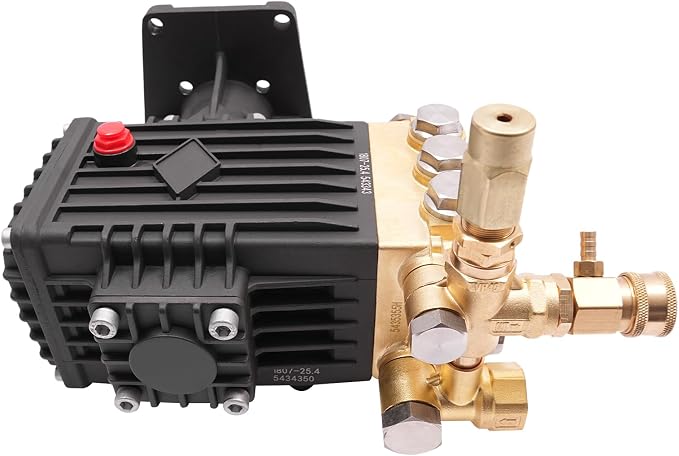 4000 PSI Pressure Washer Pump Direct Drive, 4 GPM High Pressure Replacement Power Washer Water Pump Gas Powered Washer with 1" Hollow Shaft Brass Head for Horizontal Shaft Gas Engine Honda GX390