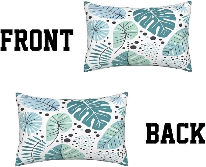 Outdoor Pillows Waterproof Set of 2 Outdoor Pillow Covers 16x24 Inch, Simple Throw Pillows Plants Pillow Covers, Summer Garden Decorative Pillows Outdoor Pillows for Patio Furniture Home Decor -hs150