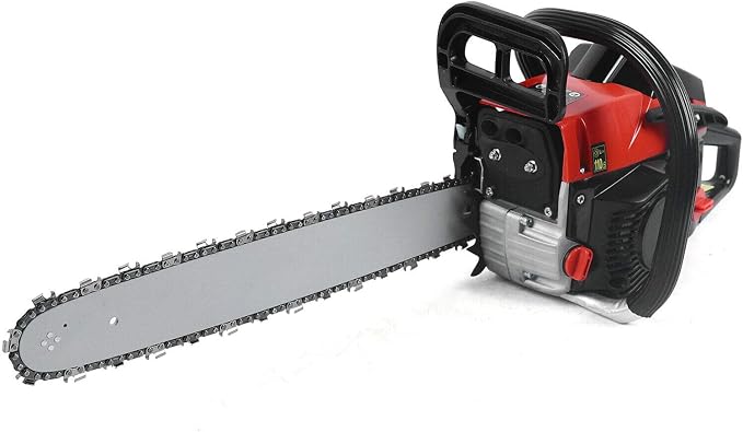 68cc 2-Cycle Gas Chainsaw 18Inch Gasoline Powered Chainsaw Handheld Anti-vibration System Gasoline Chain Saw Kits for Cutting Wood Outdoor Garden Farm with Tool Kit Thicken the Brake Handle USA STOCK