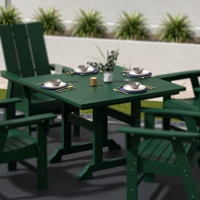 HDPE Laguna 43" Square Dining Table,Dark Green