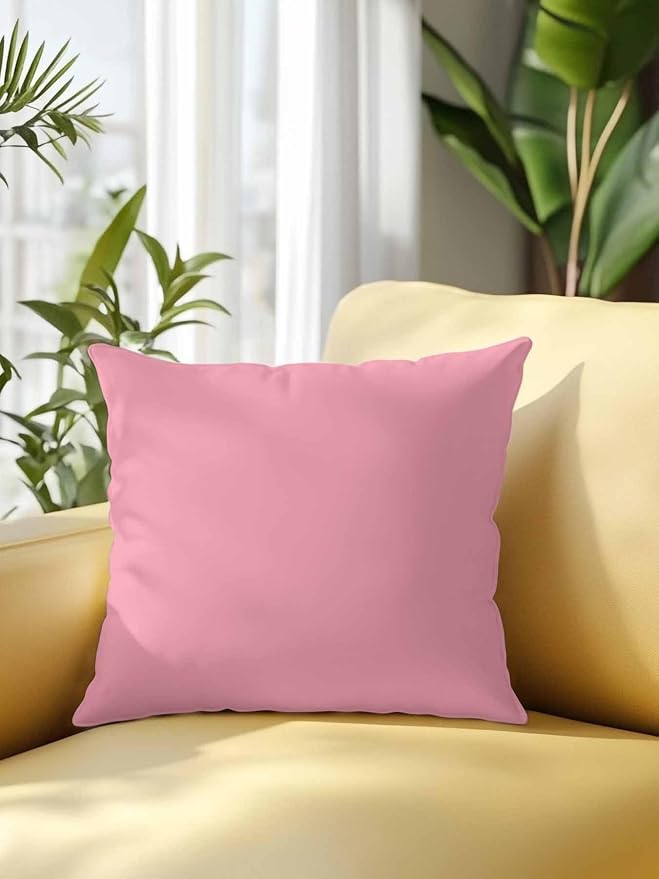 Outdoor Waterproof Throw Pillows Minimalist Solid Pure Pink Patio Pillows,Decorative Pillow Covers with Insert,Pillow Cushion Case for Garden Couch Sofa Unadorned Single Color Art