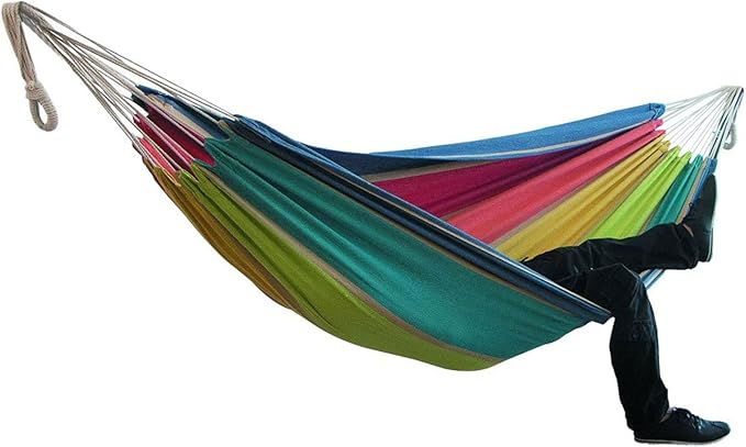 Hammocks 200 * 150cm hamock Two-Person Hammock Camping Thicken Swinging Chair Outdoor Hanging Bed Canvas Rocking Chair Not with Hammock