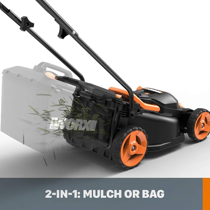 Worx WG779 40V 14" Cordless Lawn Mower + String Trimmer & Leaf Blower Cordless with Battery and Charger