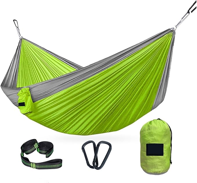 300x200cm Portable Camping Tourist Parachute Cloth Hammocks Outdoor Garden Travel Sleeping Hanging Hammock Swing Nature Hike(Style 7)