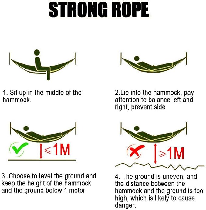 Camping Hammock with Rain Fly and Bug Net Hammock with Mosquito Net Portable Hammock and Canopy Hanging Hammock for 2 Person Hammocks for Trees Lightweight Hammock(Camouflage)