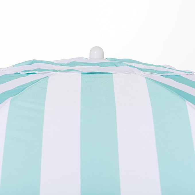 Business & Pleasure Co. Margaritaville Manana Umbrella - 6.5' Beach Umbrella Sand Anchor, 7' Tall Telescopic Aluminum Pole, UPF 50+