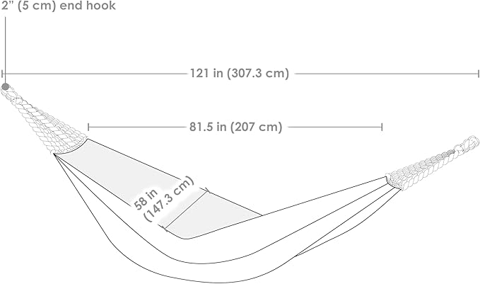 Sunnydaze Jacquard Double Hammock - Large 2-Person Hammock for Outdoors - Geometric Jumble
