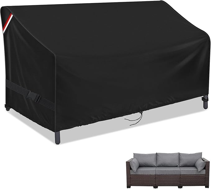 Outdoor Sofa Cover, 80 Inch Waterproof 3-Seater Bench Covers for Patio Loveseat, Couch, Glider, Heavy Duty Outside Furniture Couch Cover - 80" L x 36" W x 33" H