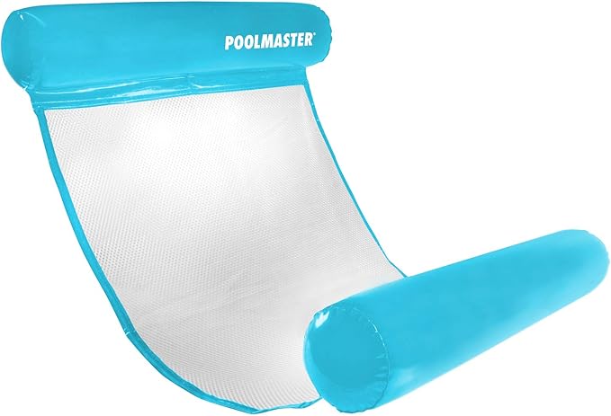 Poolmaster Vinyl Water Hammock Large Pool Float for Adults, Blue