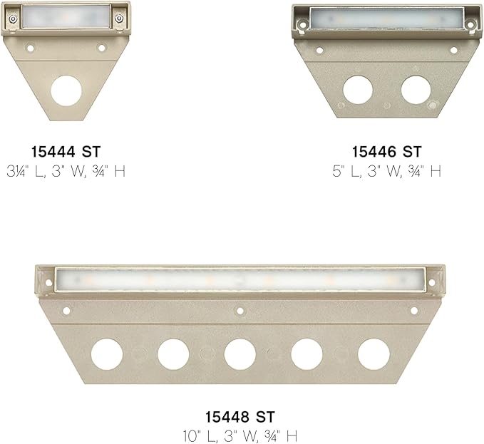 Hinkley Landscape Lighting Nuvi 15446ST Medium Hardscape Light, Vinyl Alloy, Low-Profile Housing, Mounting Bracket, Dimmable, Sandstone