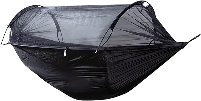 Hammock, Double Hammock, Outdoor Swing Cradle, Portable Hammock, Camping Beach Hammock(Black,70.8in*117.6in)