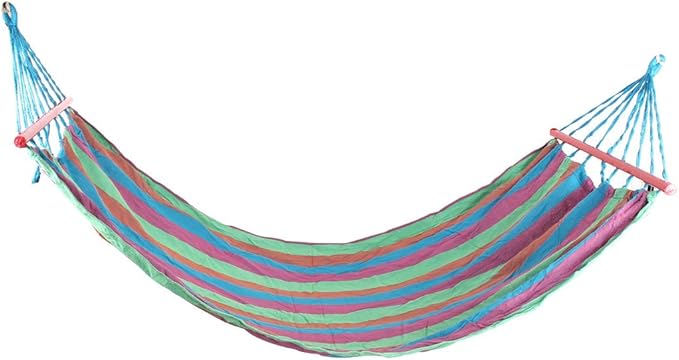 Canvas Outdoor Camping Leisure Hanging Sleeping Bed Hammock 190X80cm Colorful (id: ae1 4e0 41a 952 8bd