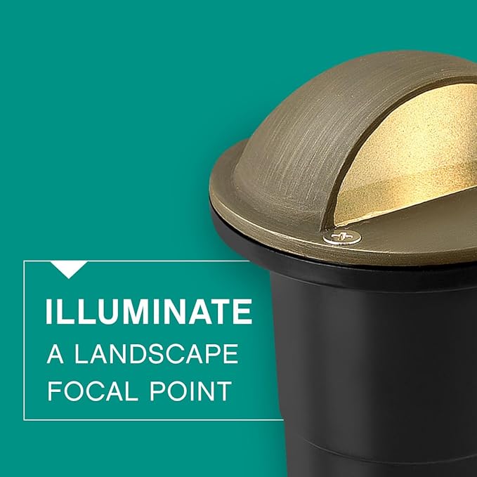 Hinkley Hardy Island 16707MZ Eyebrow LED Well Light, Includes Wiring Kit and Anti-Corrosion PVC Burial Sleeve, Matte Bronze