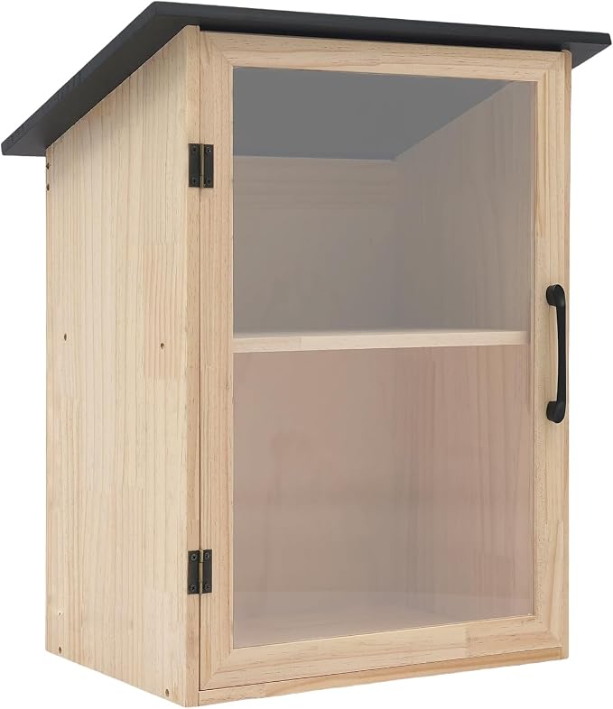 Library Book Exchange Box Weatherproof Wood Cabinet for DIY Outdoor Indoor Book Storage,Literature Exchange Box for Community,Schools & Neighborhood Sharing (TypeB)