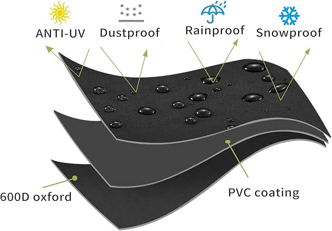 Patio Furniture Cover,Waterproof Outdoor Sectional Couch Set Covers,General Purpose, Outside Table and Chair Covers,Rectangular Heavy Duty Weatherproof 106"Lx70"Wx35"H