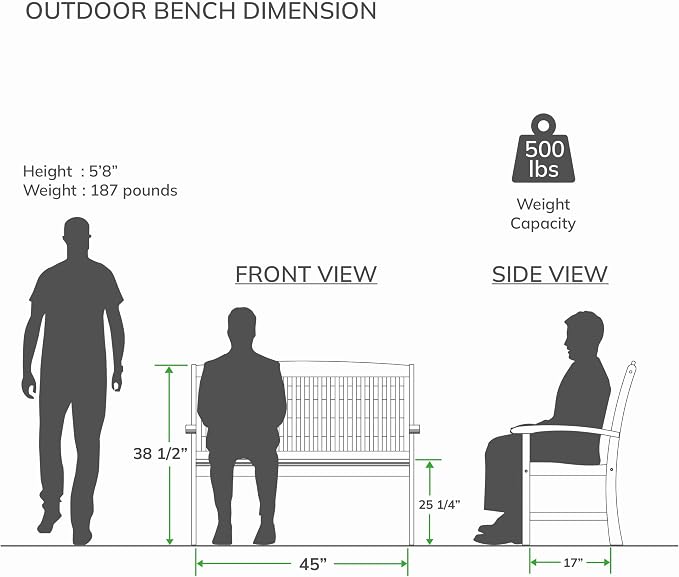 Cambridge Casual Caterina 6-Piece Outdoor Dining Set, Solid Teak Wood Patio Table with Bench and Armchairs, Weather-Resistant Garden Dining Furniture for Deck, Porch, Backyard, or Outdoor Space