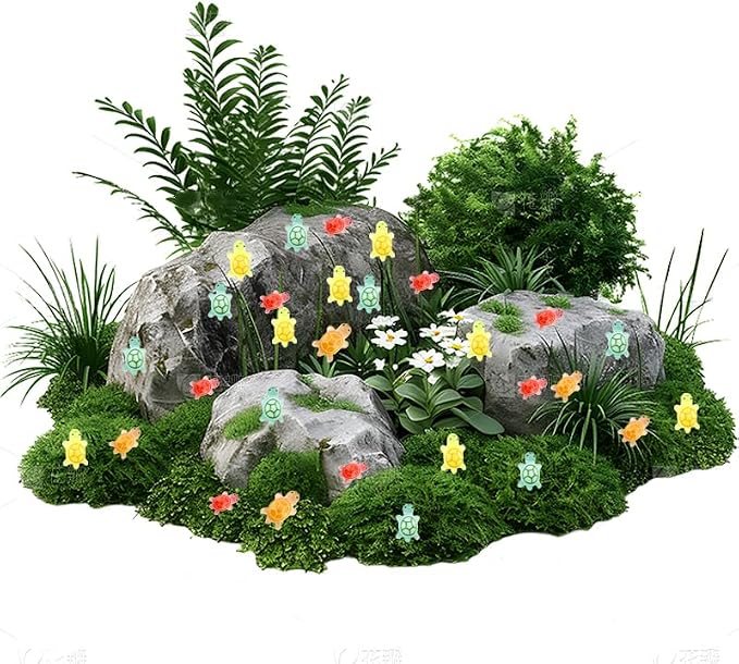 250Pcs Mini Resin Animals Turtles,Tiny Figures Turtle Bulk, Luminous Mini Animals Figurines Glow in The Dark Small Plastic Miniature Turtles Miniature Things Figurines to Hide