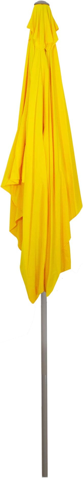Northlight 10ft x 6.5ft Outdoor Patio Market Umbrella with Hand Crank, Yellow
